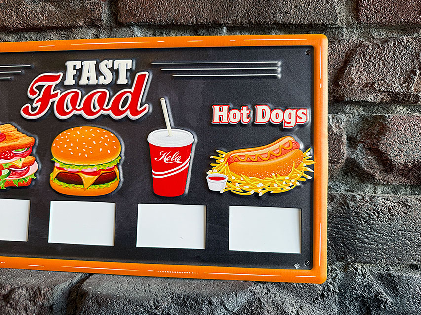 ハンバーガーショップ　ファーストフード　メニューボード　ブリキ看板 ■ アメリカン雑貨 アメリカ雑貨 |  | 02