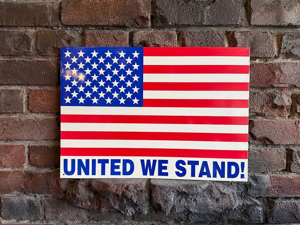 星条旗　ブリキ看板　（UNITED WE STAND!） ■ アメリカン雑貨 アメリカ雑貨 | 