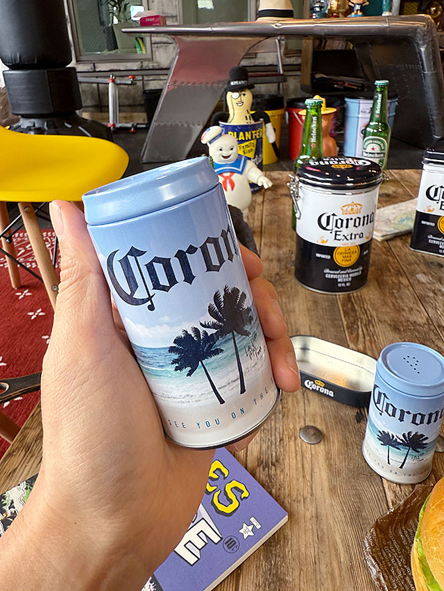 コロナ ビール缶型 S&Pボトルシェーカー （パームツリー＆ビーチ
