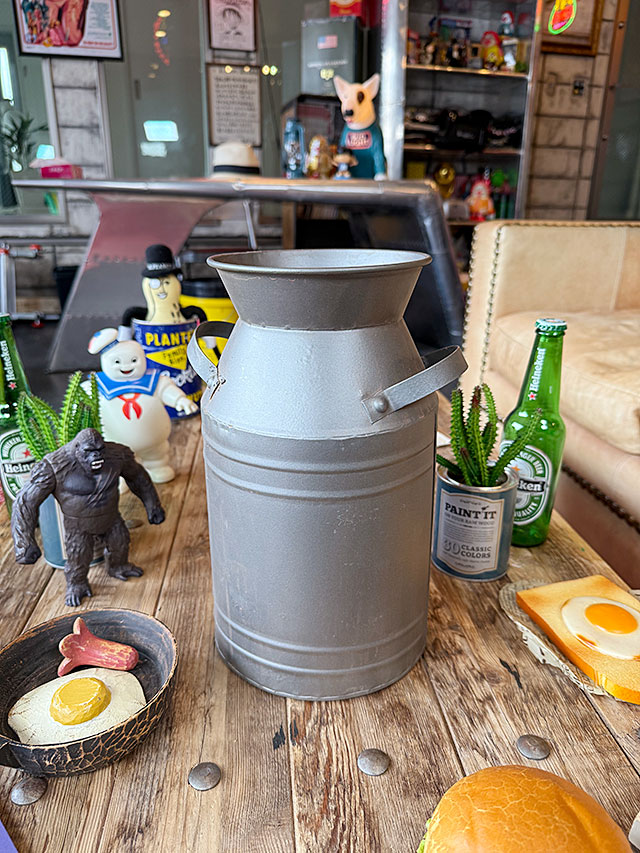 ミルク缶　（フラワー＆ガーデン）　ミルクポット ■ アメリカン雑貨 アメリカ雑貨 |  | 09