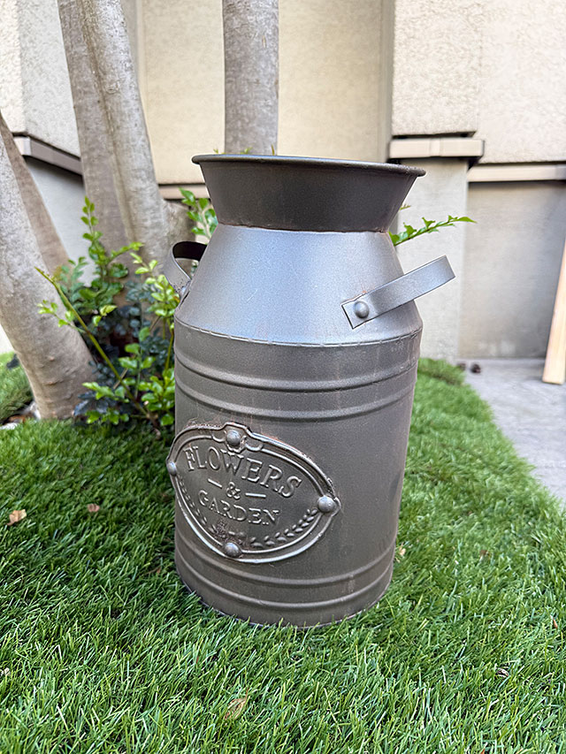 ミルク缶　（フラワー＆ガーデン）　ミルクポット ■ アメリカン雑貨 アメリカ雑貨 | 