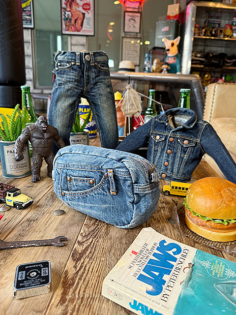 アライヤン　ジーンズ　ポーチ　岡山産デニム　MADE IN JAPAN ■ アメリカ雑貨 アメリカン雑貨 |  | 02