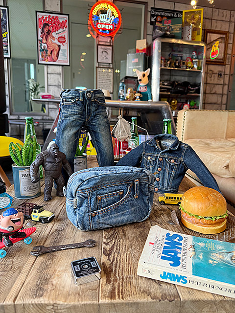 アライヤン　ジーンズ　ポーチ　岡山産デニム　MADE IN JAPAN ■ アメリカ雑貨 アメリカン雑貨 |  | 05