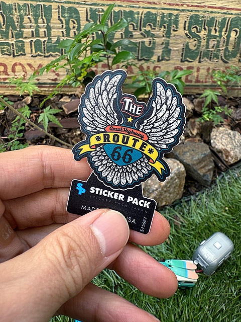 ステッカーパック　アウトドア　ステッカー　ルート66シリーズ　Sサイズ　（ルート66　ハイウェイウィング）　MADE IN U.S.A.　耐水＆耐光 |  | 02
