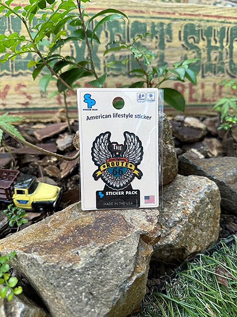 ステッカーパック　アウトドア　ステッカー　ルート66シリーズ　Sサイズ　（ルート66　ハイウェイウィング）　MADE IN U.S.A.　耐水＆耐光 |  | 03