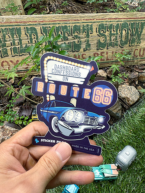 ステッカーパック　アウトドア　ステッカー　ルート66シリーズ　Lサイズ　（ルート66 ダッシュボードコンフェッション）　MADE IN U.S.A. |  | 02