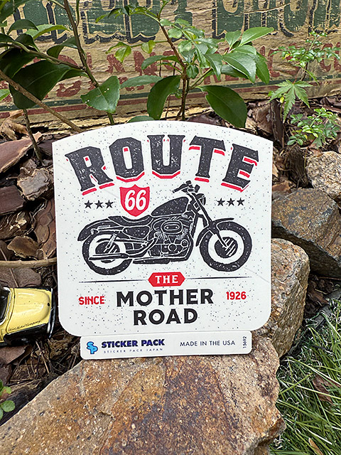 ステッカーパック　アウトドア　ステッカー　ルート66シリーズ　Lサイズ　（ルート66 モーターサイクル）　MADE IN U.S.A.　耐水＆耐光素材 | 