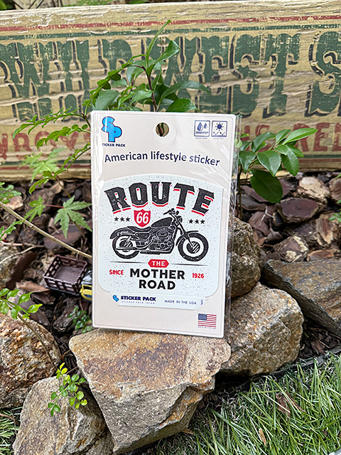 ステッカーパック　アウトドア　ステッカー　ルート66シリーズ　Lサイズ　（ルート66 モーターサイクル）　MADE IN U.S.A.　耐水＆耐光素材 |  | 03