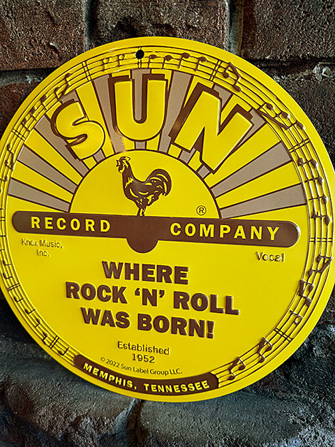 サンスタジオ　オフィシャル　ラウンド型　ブリキ看板　サンレコード ■ アメリカン雑貨 アメリカ雑貨 |  | 01