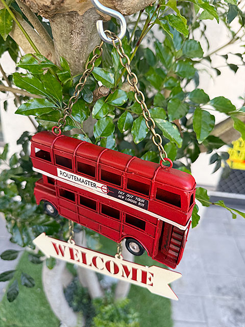 ロンドンバス　ウェルカム　ハンギングサイン ■ アメリカン雑貨 アメリカ雑貨 |  | 01