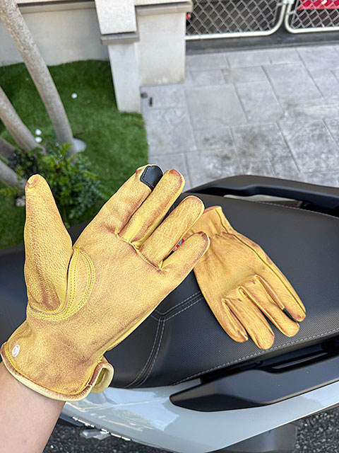 ヴィンテージ仕上げ レザーグローブ DIRTY オールシーズン （タン/ver