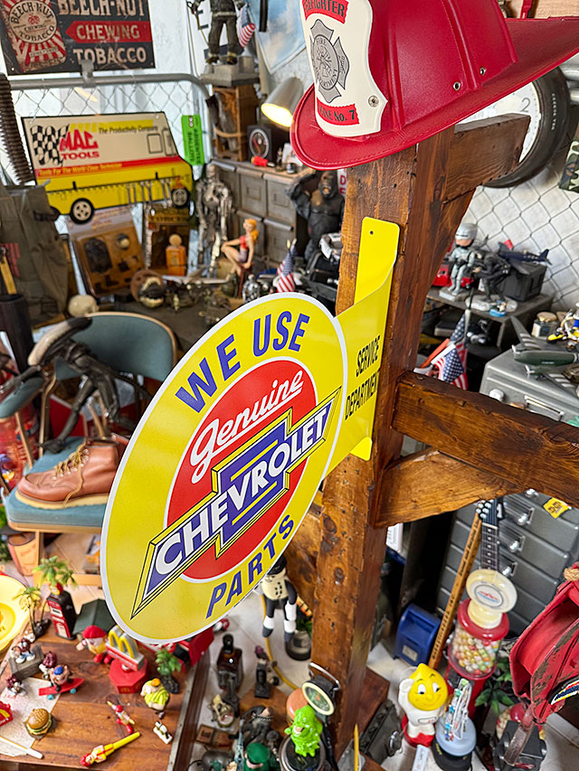 シボレー　ジェニュインパーツ　サイド看板　両面プリント　フランジメタルサイン ■ アメリカン雑貨 アメリカ雑貨 |  | 01