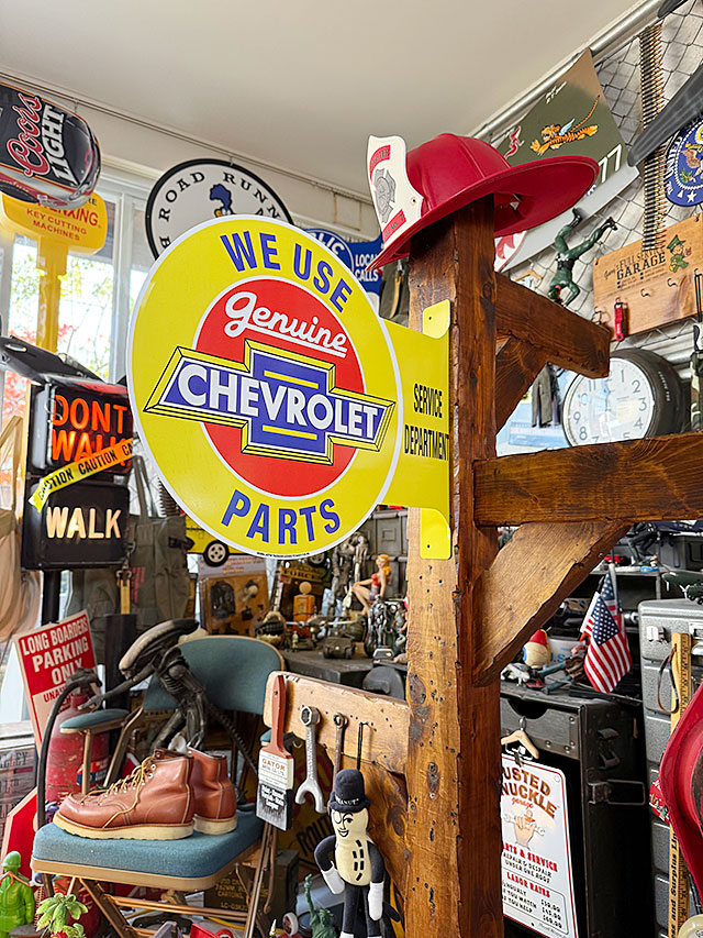 シボレー　ジェニュインパーツ　サイド看板　両面プリント　フランジメタルサイン ■ アメリカン雑貨 アメリカ雑貨 |  | 05