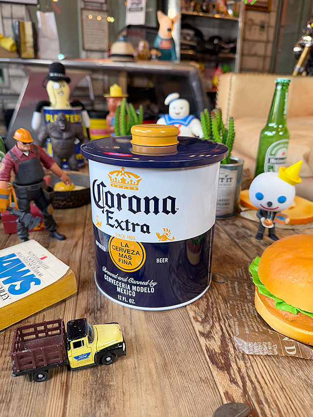 コロナ ラウンドトップ ティンキャニスター コロナビール 