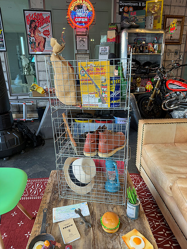 オールドアドバタイジング　ワイヤーラック　（3台セット）　折りたたみ式　スタッキング可能 ■ アメリカン雑貨 アメリカ雑貨 |  | 06