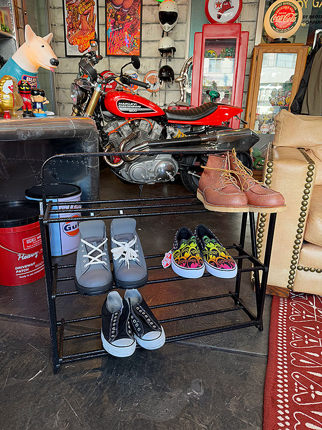 ポストジェネラル　フォルダブル　シューズラック　ハンマートン　（ブラック）　　折り畳み式　靴置き ■ アメリカン雑貨 アメリカ雑貨 | 