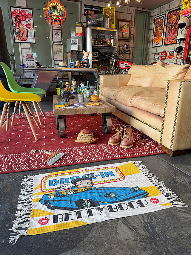 ベティ・ブープ　コットンマット　70cm　レギュラーサイズ　（DRIVE-IN） ■ アメリカン雑貨 アメリカ雑貨 |  | 02