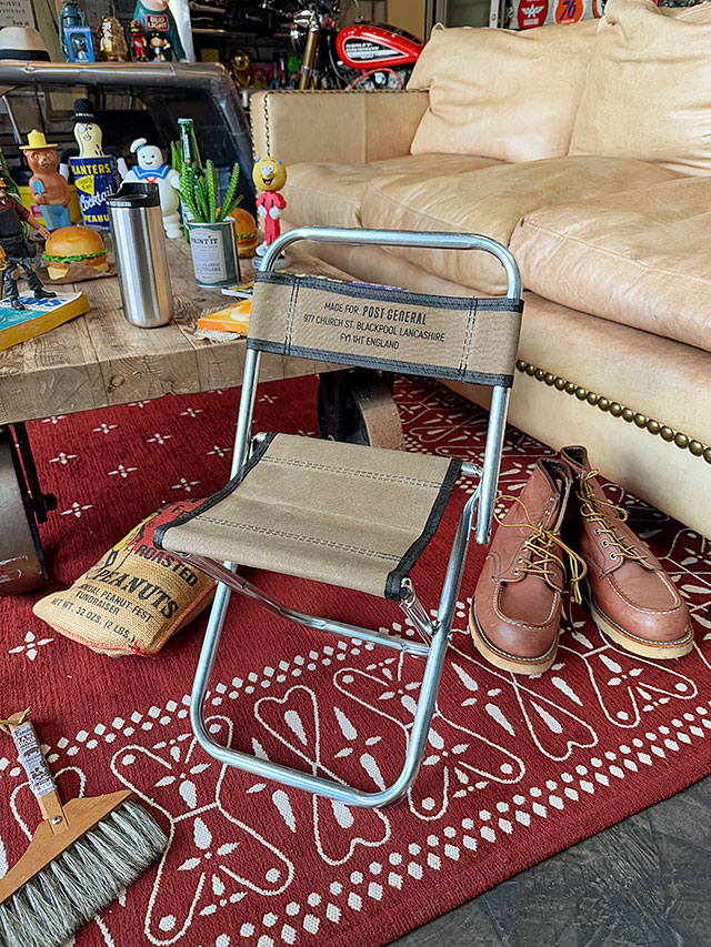 ポストジェネラル　ワックスドキャンバス　フォールディングチェアー　（ブラウン）　折り畳みチェア　折りたたみイス 爆買 | 