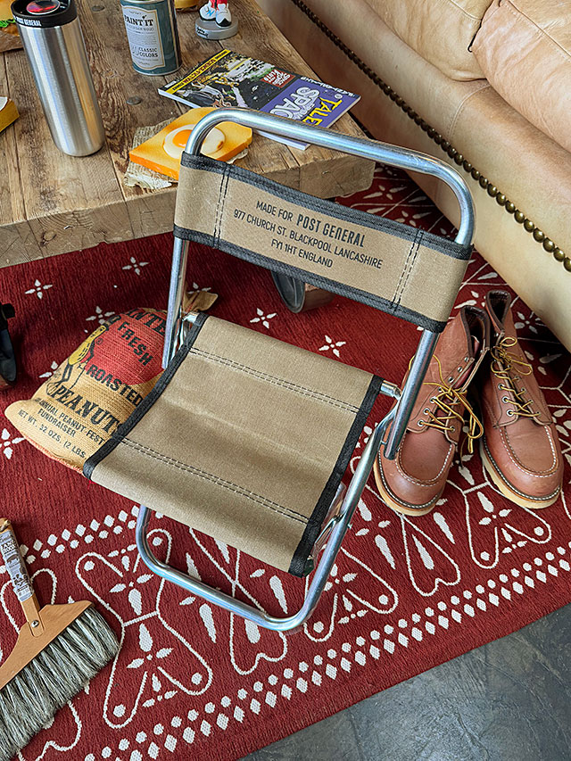 ポストジェネラル　ワックスドキャンバス　フォールディングチェアー　（ブラウン）　折り畳みチェア　折りたたみイス 爆買 |  | 01