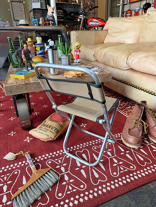 ポストジェネラル　ワックスドキャンバス　フォールディングチェアー　（ブラウン）　折り畳みチェア　折りたたみイス 爆買 |  | 03