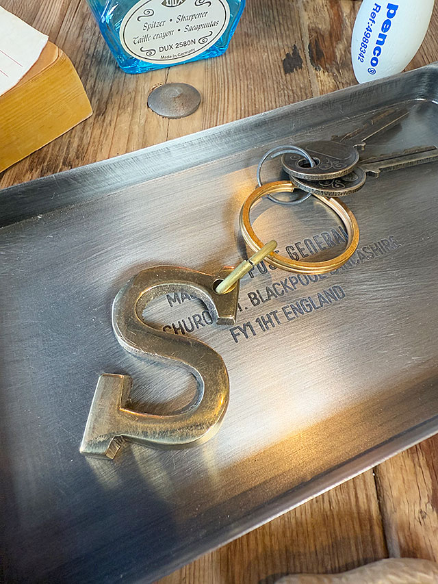 ブラス　イニシャルレター　キーホルダー　（S） ■ アメリカン雑貨 アメリカ雑貨 | 