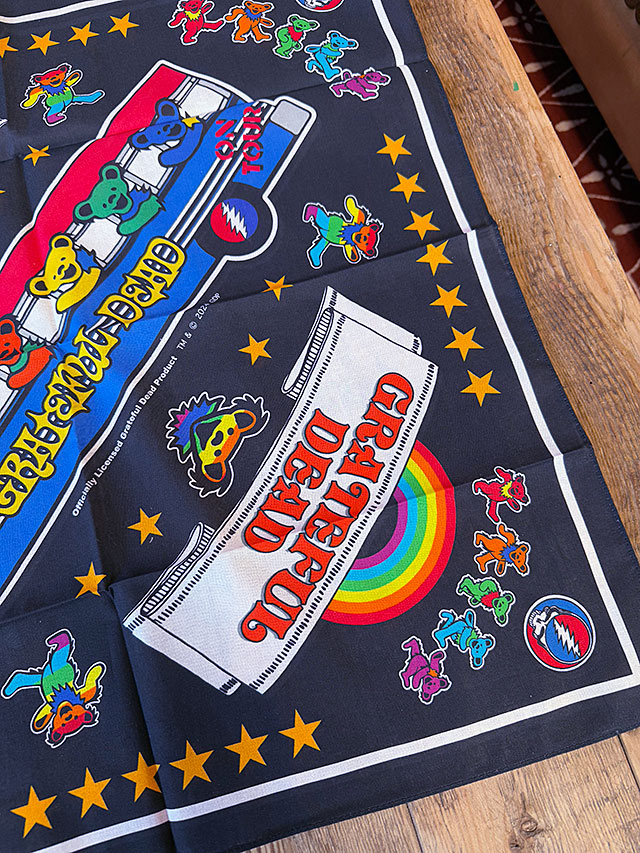 グレイトフルデッド　ダンシングベアー　バンダナ　（ツアーバス）　デッドベアー ■ アメリカン雑貨 アメリカ雑貨 |  | 02