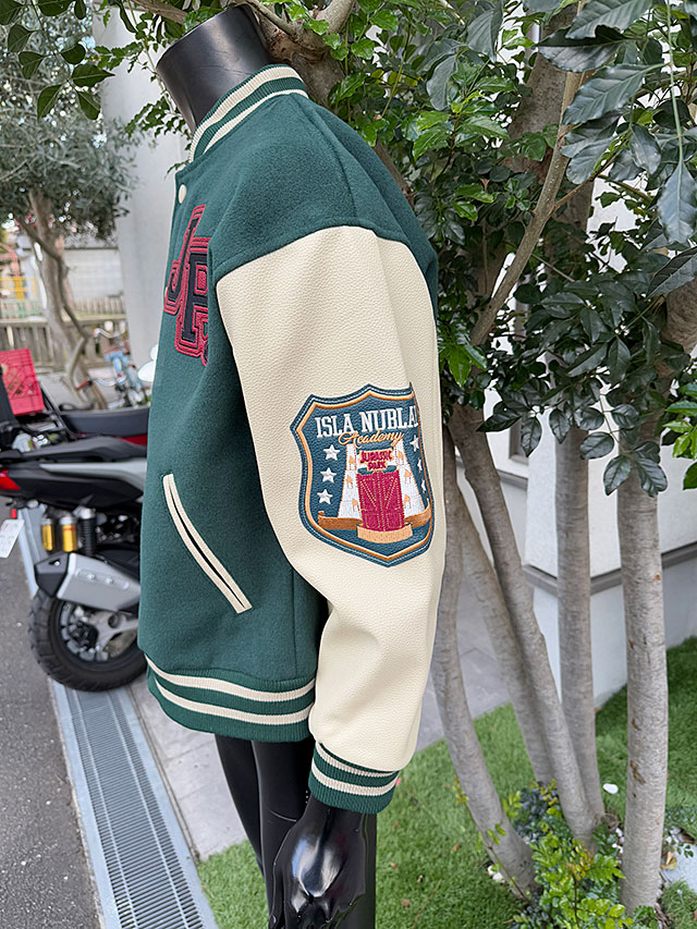 90s ジュラシックパーク ウール 牛革 切り替え スタジャン Lサイズ 90s ジュラシックパーク ウール 牛革 切り替え スタジャン Lサイズ