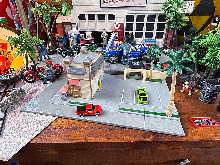 Jada 映画 ワイルドスピード ドムのカフェ ジオラマセット （三菱