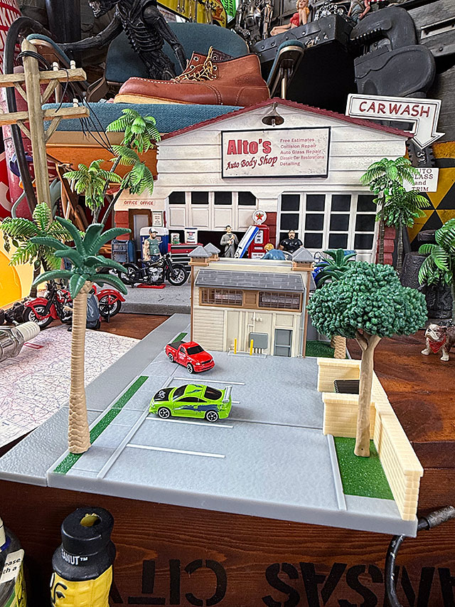 Jada　映画　ワイルドスピード　ドムのカフェ　ジオラマセット　（三菱エクリプス＆フォードF-150付属）　トレットカフェ　ナノスケール |  | 04