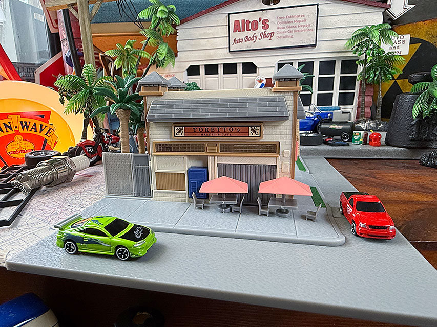 Jada　映画　ワイルドスピード　ドムのカフェ　ジオラマセット　（三菱エクリプス＆フォードF-150付属）　トレットカフェ　ナノスケール |  | 06