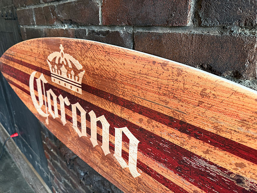 Corona コロナサーフボード型 ディスプレイ コロナ ヴィンテージ サーフボード ウォールディスプレイ 152cm