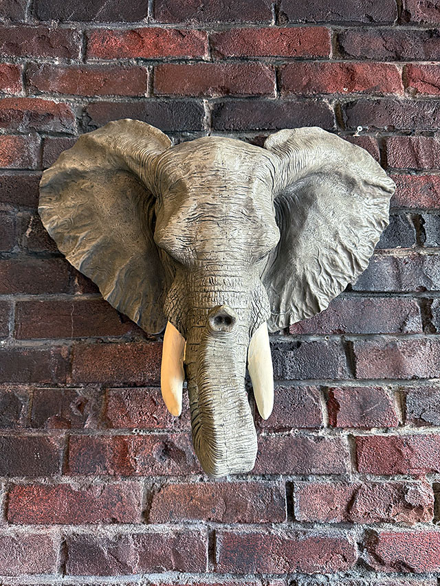 エレファント ヘッドオブジェ ゾウさん ウォールディスプレイ 壁飾り
