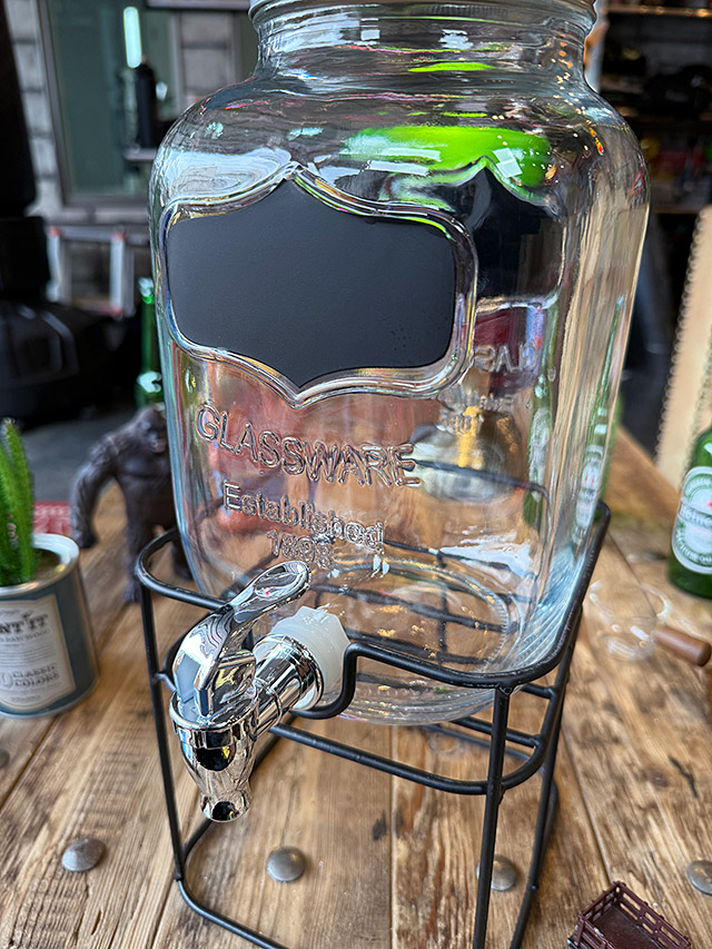 グラスウェア　ドリンクサーバー　（アイアンスタンド付き）　ビバレッジサーバー ■ アメリカン雑貨 アメリカ雑貨 |  | 02