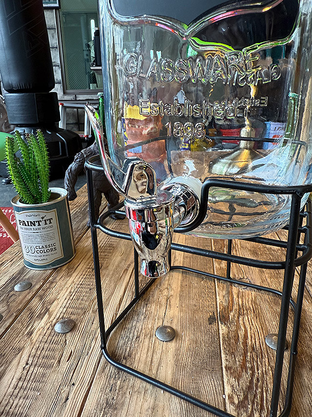 グラスウェア　ドリンクサーバー　（アイアンスタンド付き）　ビバレッジサーバー ■ アメリカン雑貨 アメリカ雑貨 |  | 03