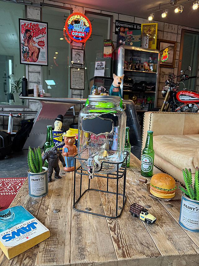 グラスウェア　ドリンクサーバー　（アイアンスタンド付き）　ビバレッジサーバー ■ アメリカン雑貨 アメリカ雑貨 |  | 05