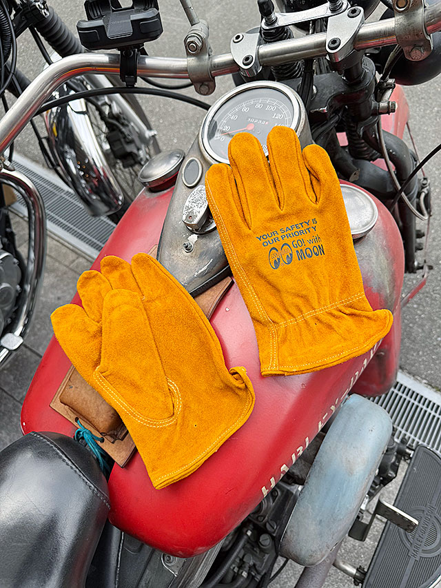 ムーンアイズ　レザーワークグローブ　（ブラウン）　牛革　フリーサイズ |  | 02