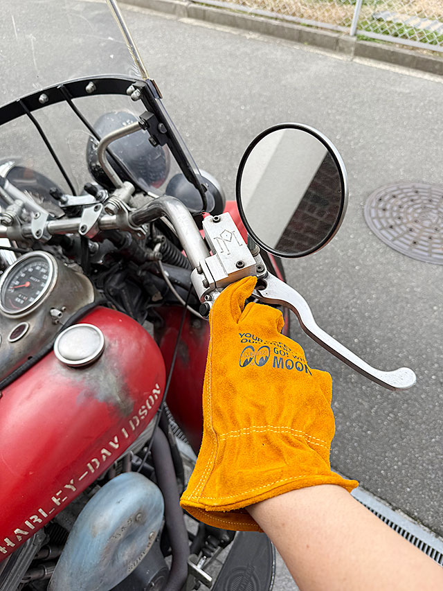 ムーンアイズ　レザーワークグローブ　（ブラウン）　牛革　フリーサイズ |  | 03