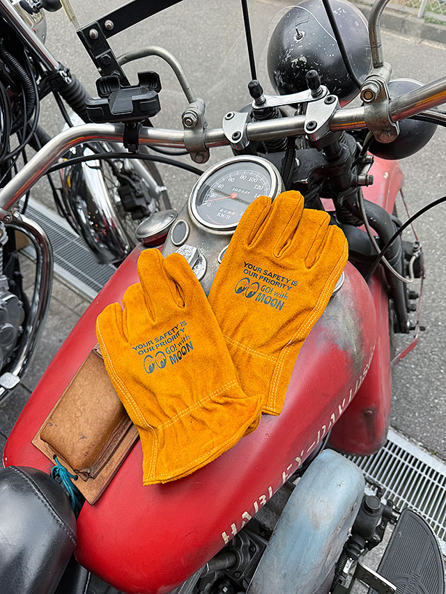 ムーンアイズ　レザーワークグローブ　（ブラウン）　牛革　フリーサイズ |  | 05