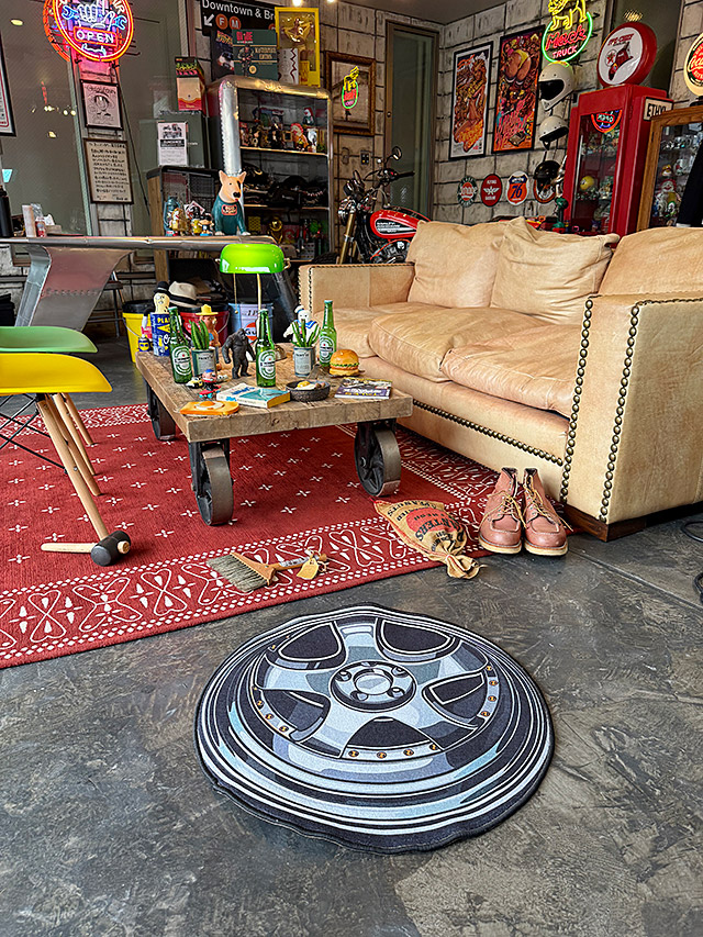 ホイール ルームマット （5スポーク） 室内用マット □ アメリカン雑貨