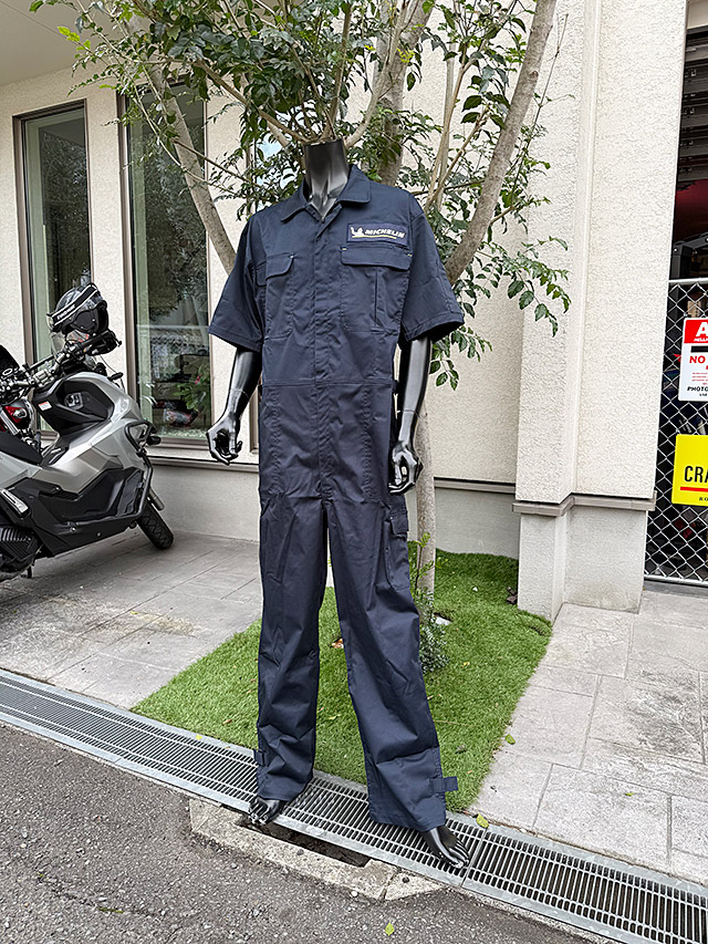 MICHELIN 半袖 つなぎ ネイビー 320ge635-2.jpg