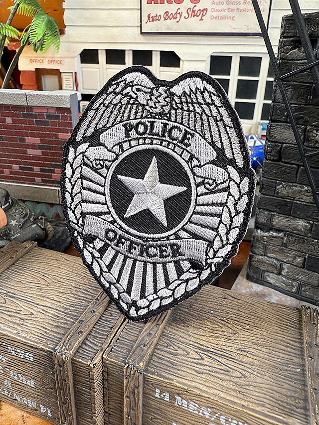 アメリカンポリス　ワッペン　（ポリスバッジ/シルバー） ■ アメリカン雑貨 アメリカ雑貨 　 爆買 | 