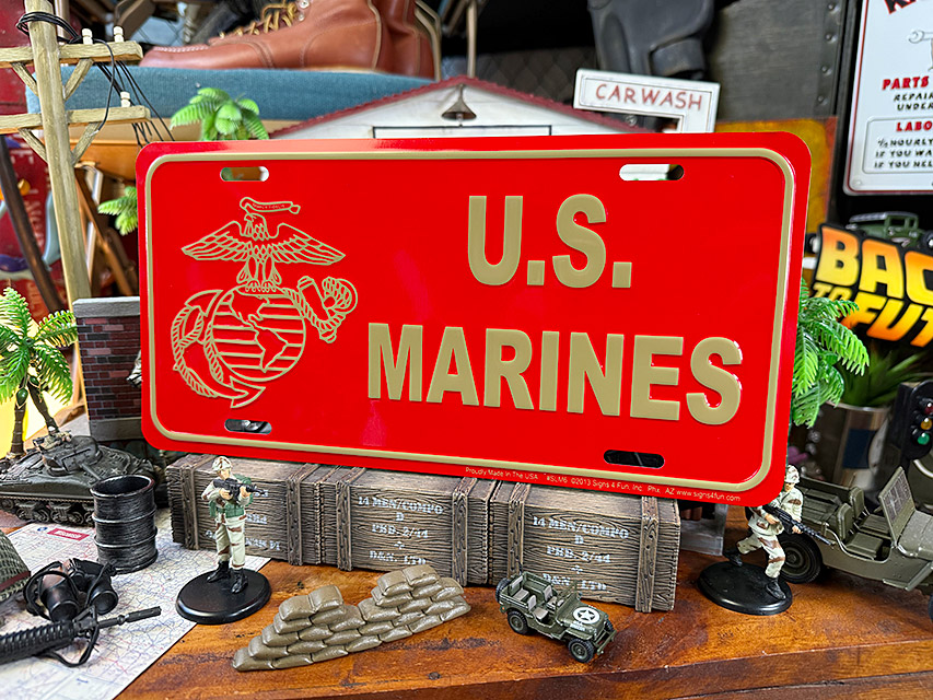 U.S.マリーン　ミリタリーライセンスプレート　（U.S. MARINES） ■ アメリカン雑貨 アメリカ雑貨 | 