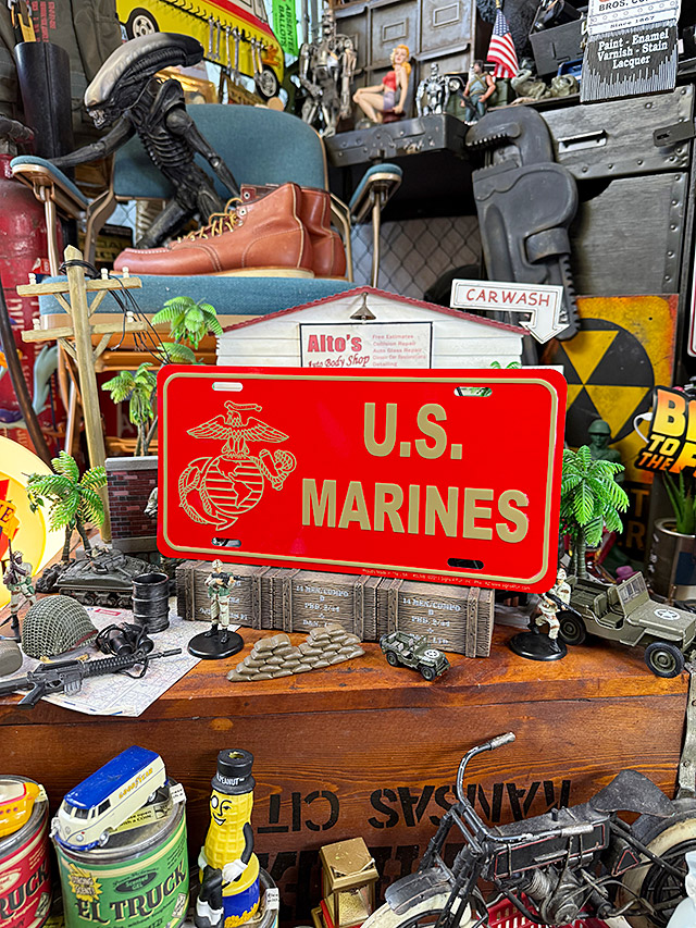 U.S.マリーン　ミリタリーライセンスプレート　（U.S. MARINES） ■ アメリカン雑貨 アメリカ雑貨 |  | 01