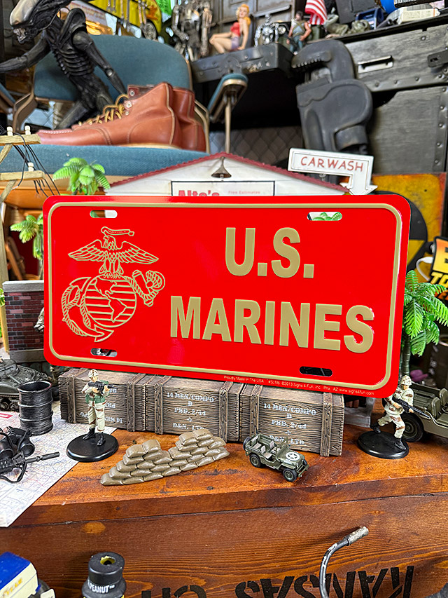 U.S.マリーン　ミリタリーライセンスプレート　（U.S. MARINES） ■ アメリカン雑貨 アメリカ雑貨 |  | 03