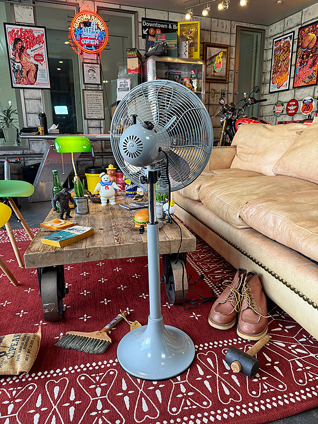 扇風機　ハモサ　レトロファン　フロア　（サックス）　HERMOSA RETORO FAN FLOOR　首振り　風量3段階　省エネ　サーキュレーター |  | 05