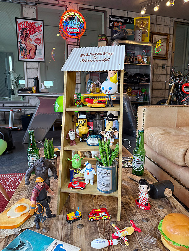 ジャンクガレージ　ウッドラダー　ディスプレイ台　（ホワイト）　ディスプレイラダー ■ アメリカン雑貨 アメリカ雑貨 | 