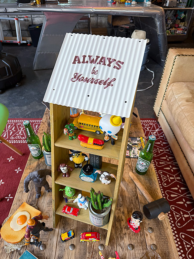 ジャンクガレージ　ウッドラダー　ディスプレイ台　（ホワイト）　ディスプレイラダー ■ アメリカン雑貨 アメリカ雑貨 |  | 01