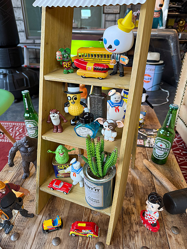 ジャンクガレージ　ウッドラダー　ディスプレイ台　（ホワイト）　ディスプレイラダー ■ アメリカン雑貨 アメリカ雑貨 |  | 03