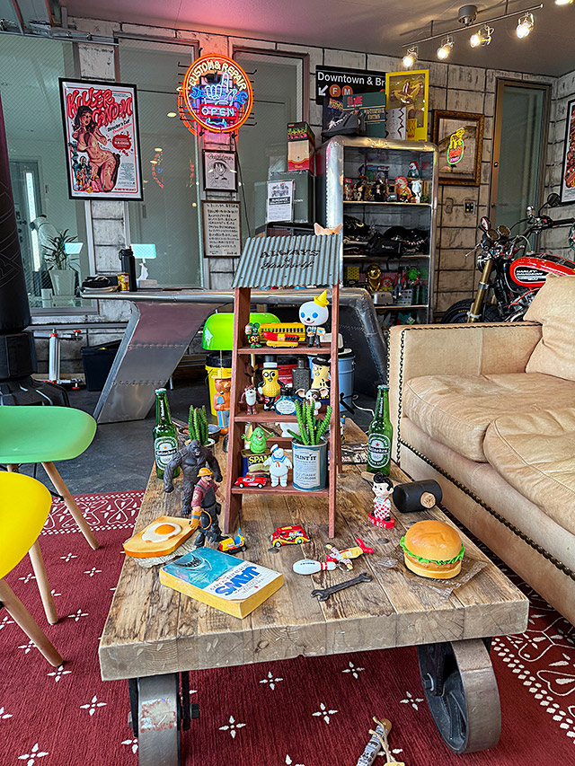 ジャンクガレージ　ウッドラダー　ディスプレイ台　（シルバー）　ディスプレイラダー ■ アメリカン雑貨 アメリカ雑貨 |  | 05