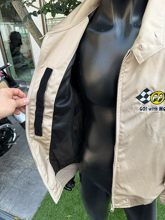 ウエア　千葉背面　Mサイズ ムーンアイズ 春夏仕様 スイングトップジャケット （ベージュ） （M